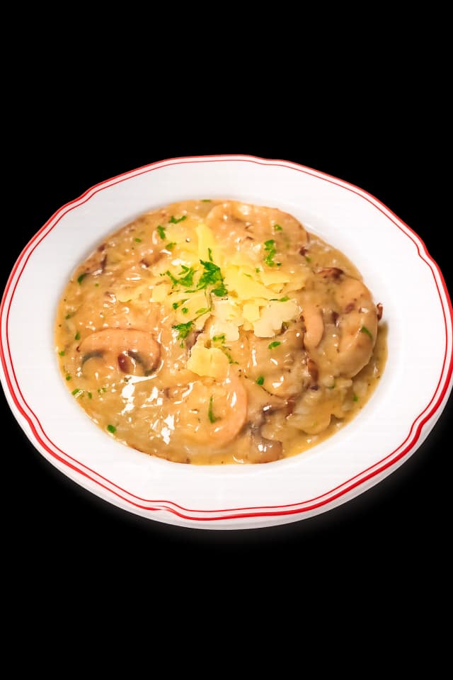 Chicken & Mushroom Risotto at Milano Cafe Bar Newstead
