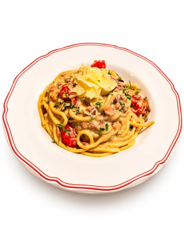 Spaghetti Carbonara at Milano Cafe Bar Newstead