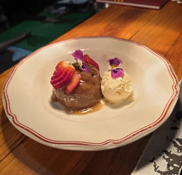 Sticky Date Pudding at Milano Cafe Bar Newstead