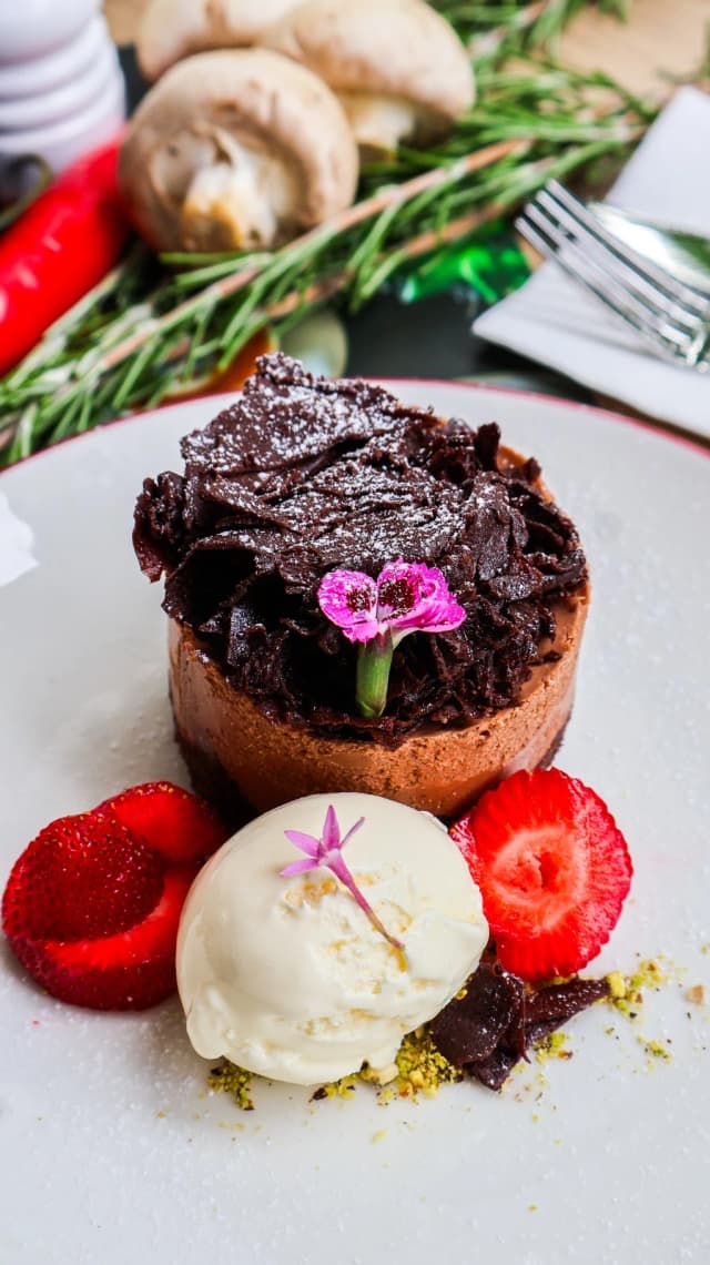 Layered Chocolate Cake at Milano Cafe Bar Newstead