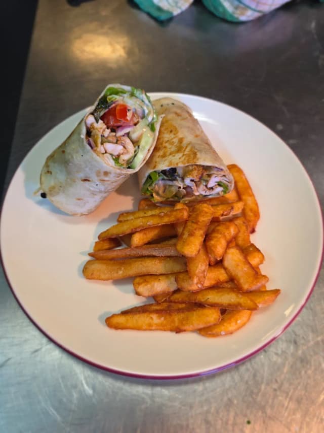 TANDOORI CHICKEN WRAP at Milano Cafe Bar Newstead