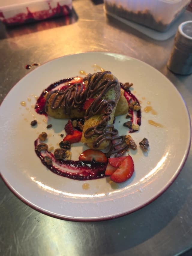Nutella & Bananas crepes at Milano Cafe Bar Newstead
