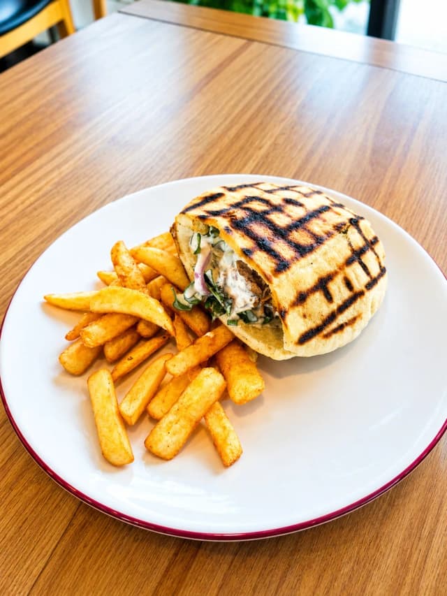 lamb shoulder in pita at Milano Cafe Bar Newstead